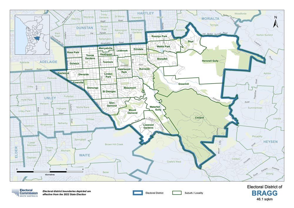 Bragg electoral district map
